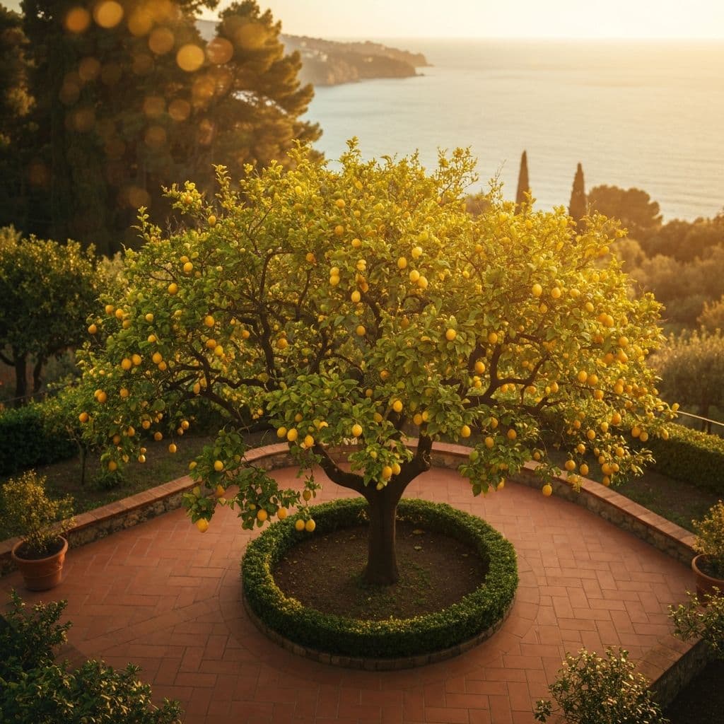 Mediterranean lemon tree representing enduring growth